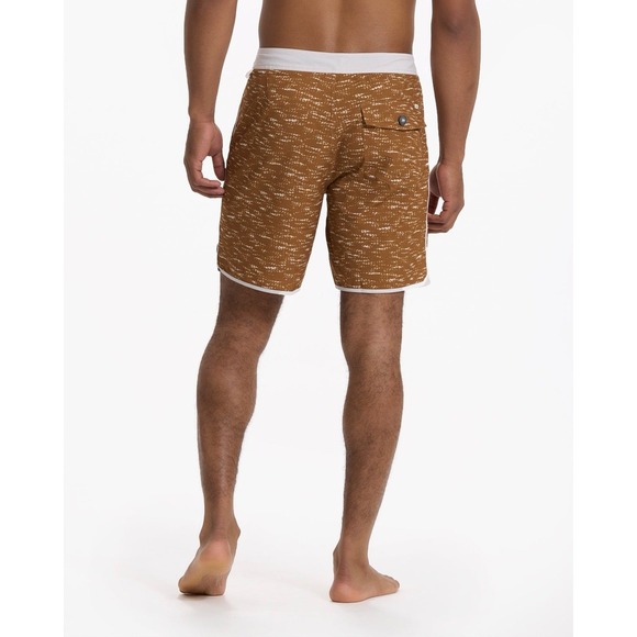 Vuori Mens Cruise Board Shorts Caramel Slub Swimsuit  Trunks Sz 38 NEW - Picture 7 of 7